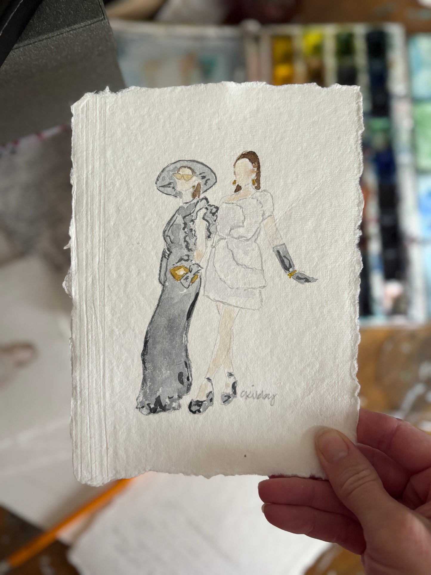 Custom Portrait, 5x7" Watercolor, Original painting