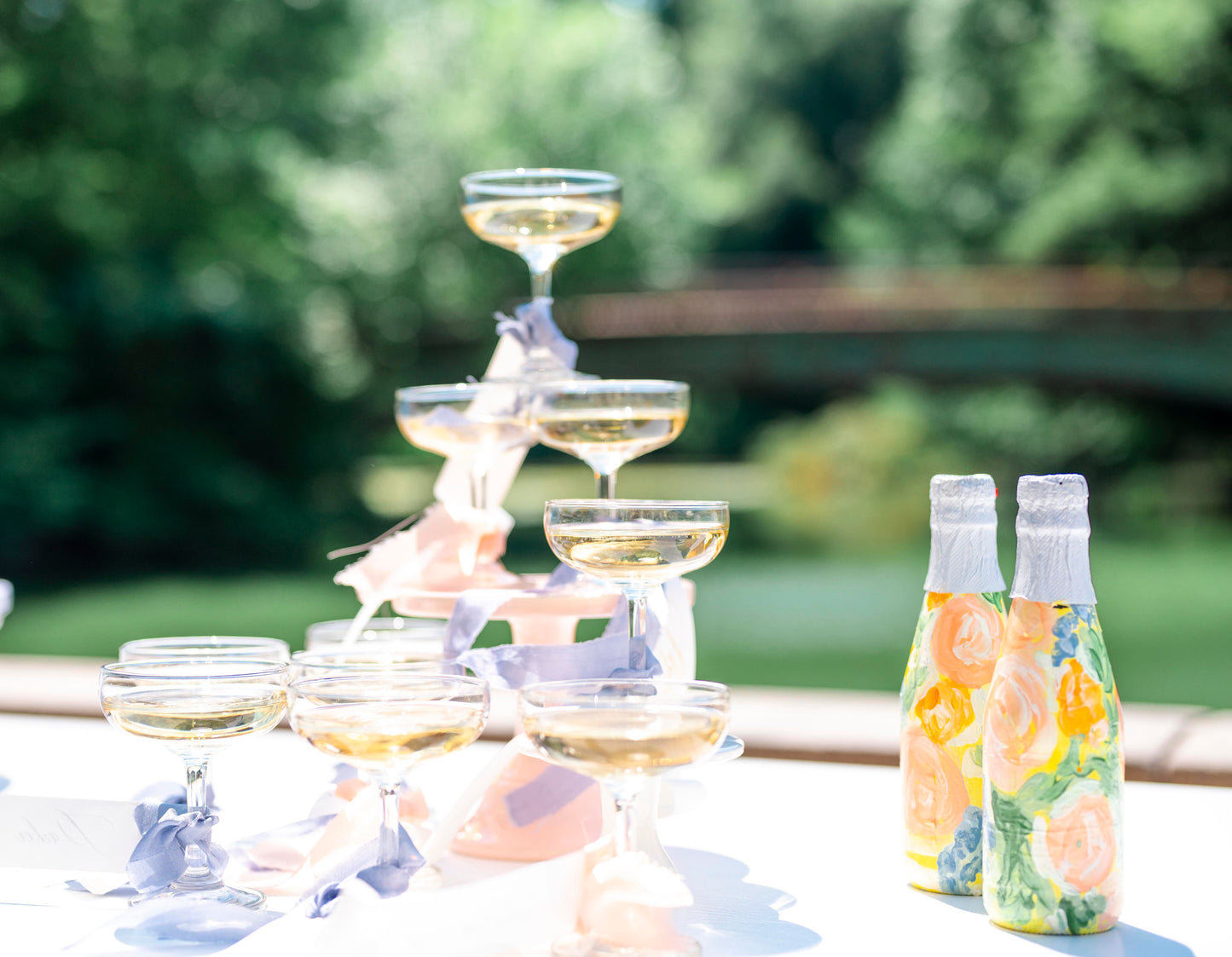 Custom Hand Painted Champagne Bottle — OK only
