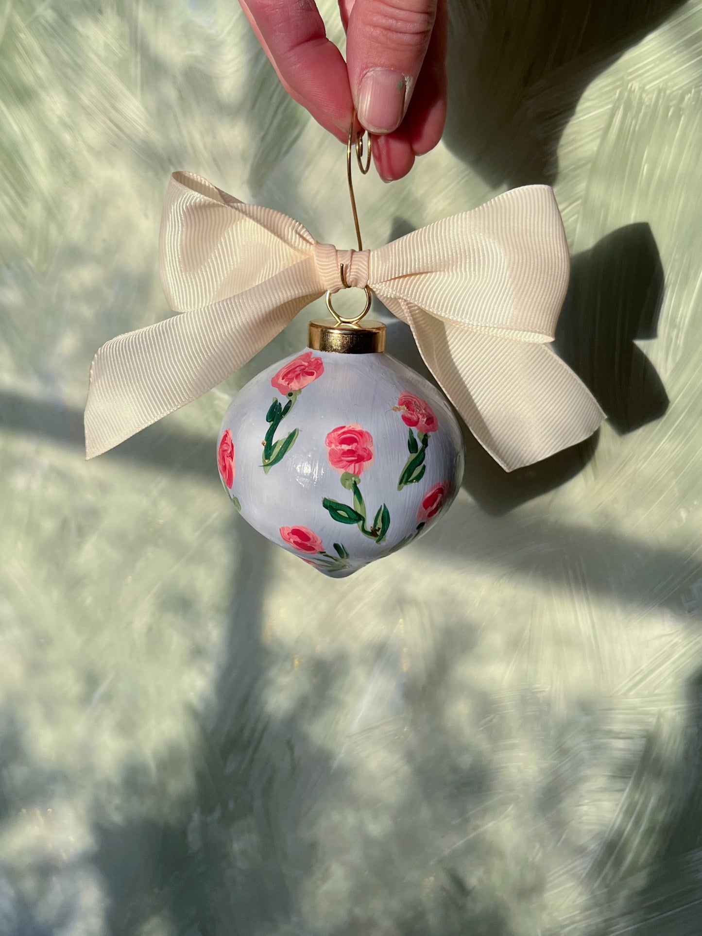 Pink Floral on Sky Bauble | Holiday 2024 Limited Edition