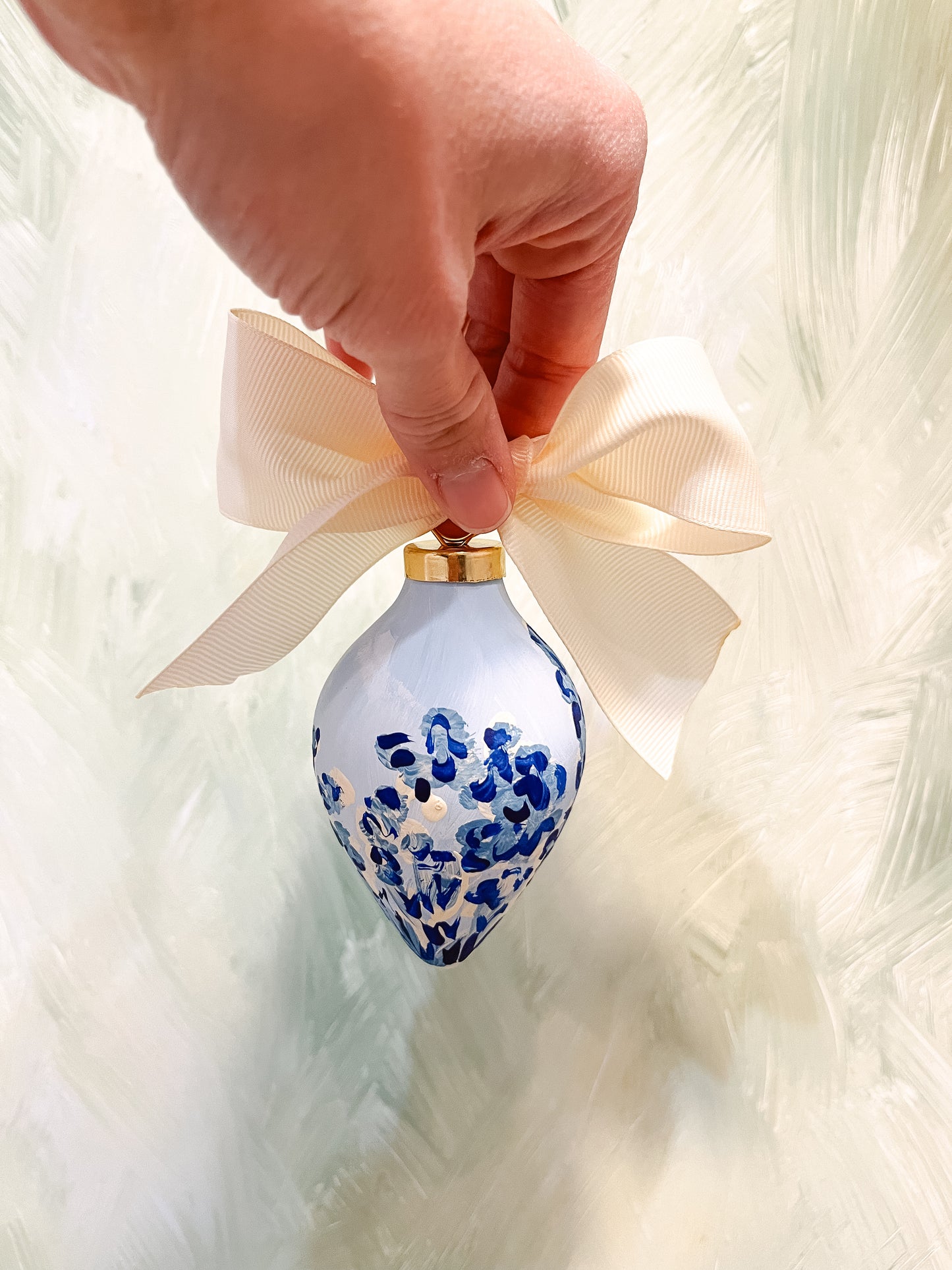 Delft Floral on Sky Bauble | Holiday 2024 Limited Edition