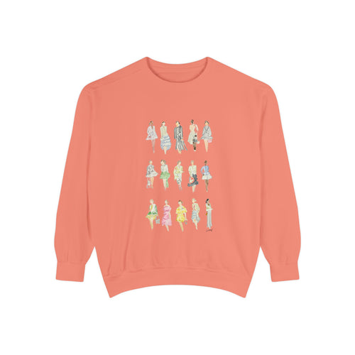 All the Pretty Girls Walk Like This Sweatshirt — Fashion Illustration Vintage Runway Sketches Crewneck