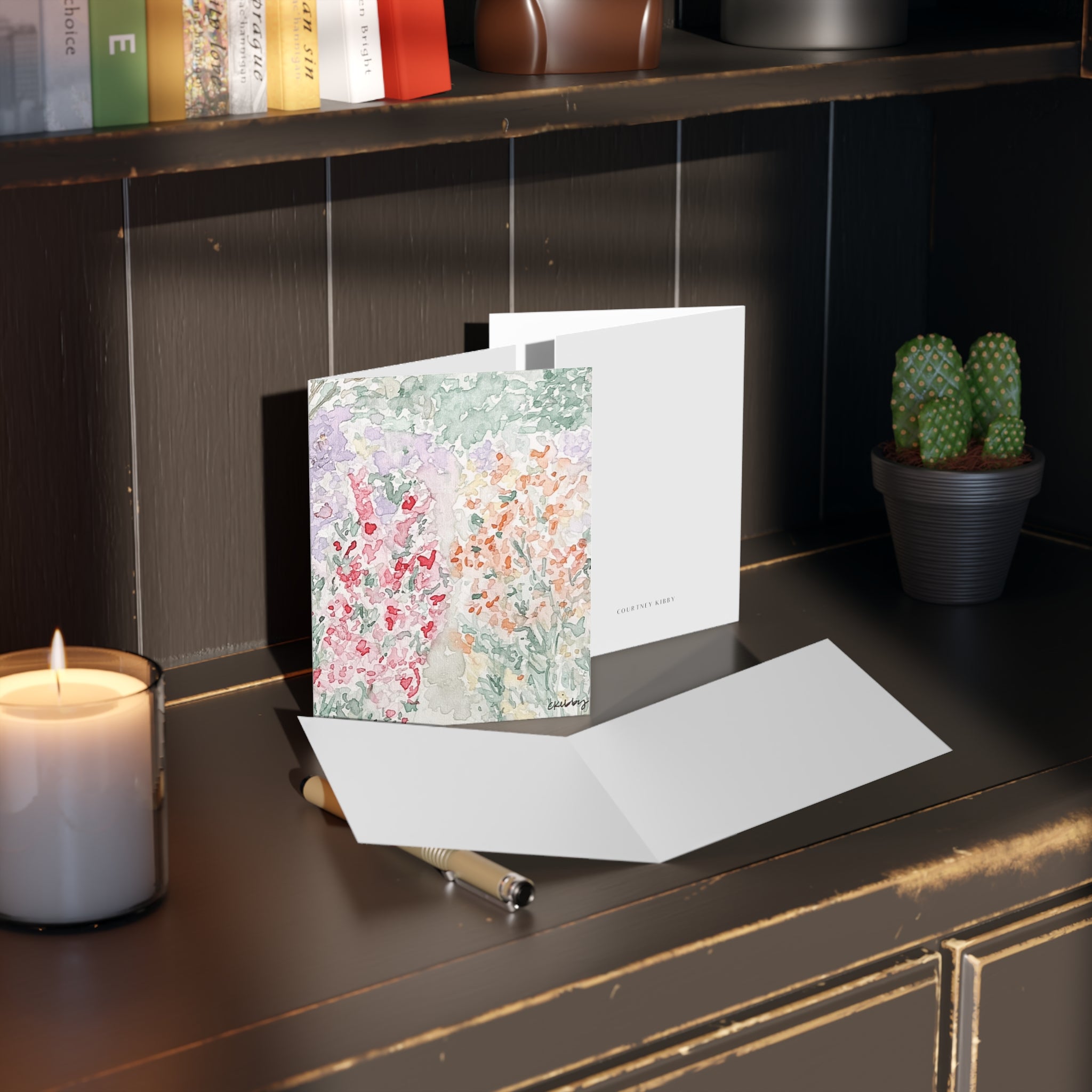 Floral Watercolor Greeting Cards Set - 8, 16, or 24 pcs for All Occasions