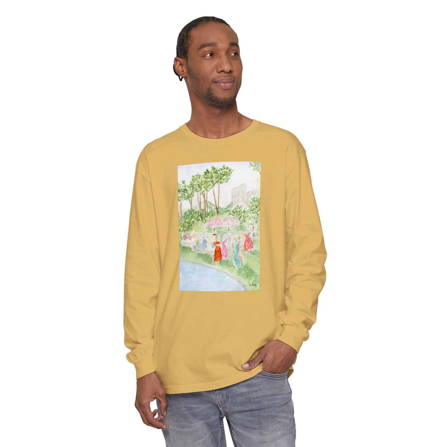 Soiree Garment-dyed Long Sleeve T-Shirt