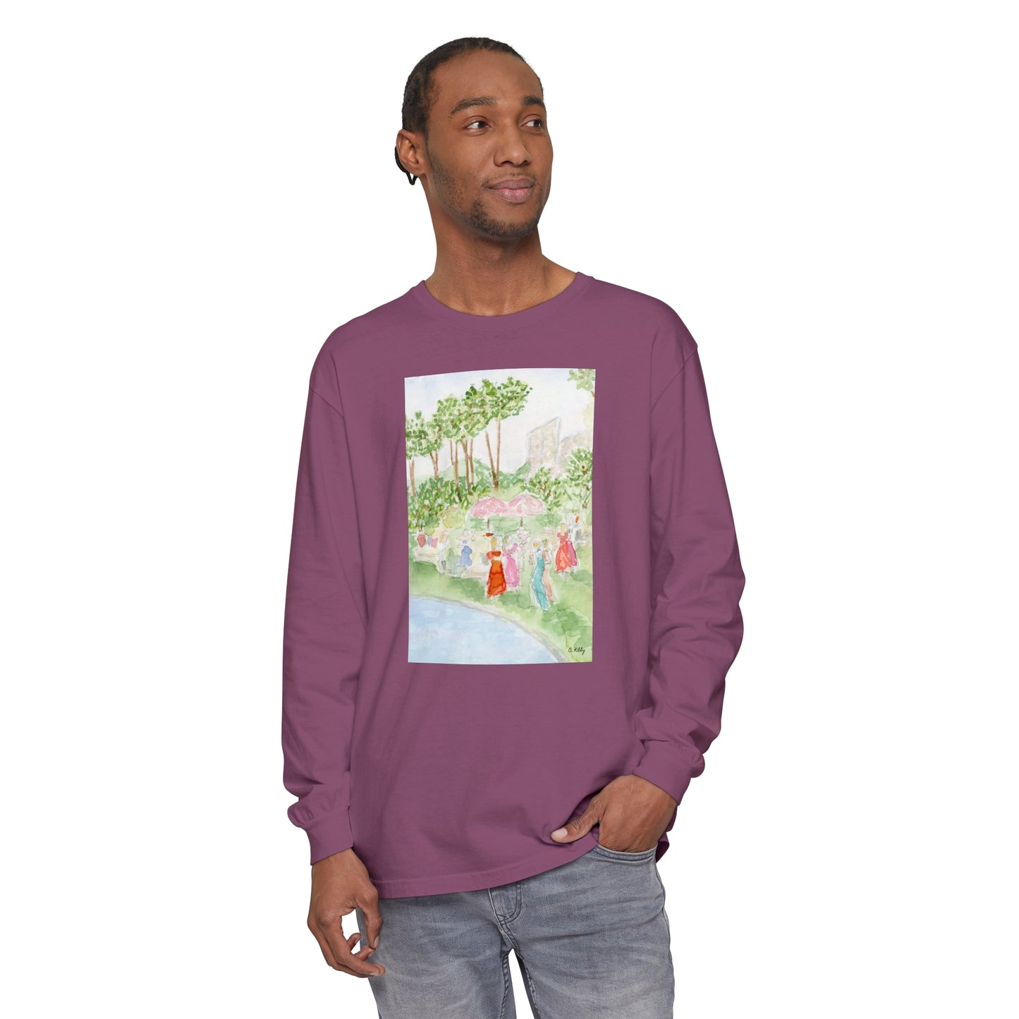 Soiree Garment-dyed Long Sleeve T-Shirt