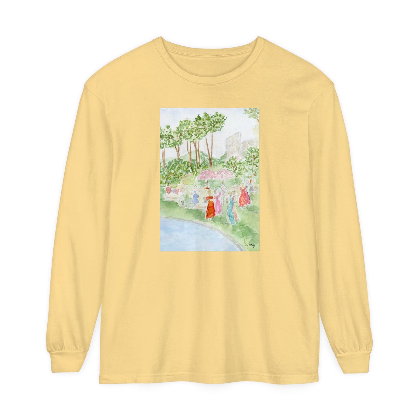 Soiree Garment-dyed Long Sleeve T-Shirt