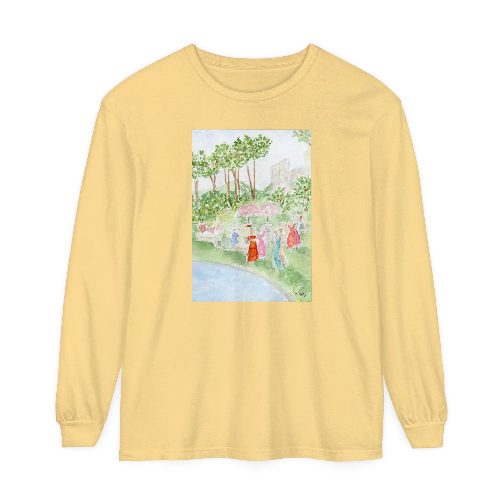 Soiree Garment-dyed Long Sleeve T-Shirt