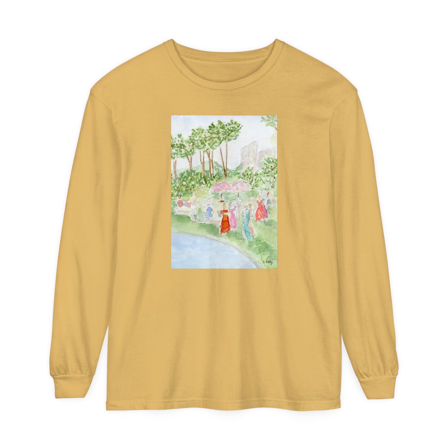 Soiree Garment-dyed Long Sleeve T-Shirt