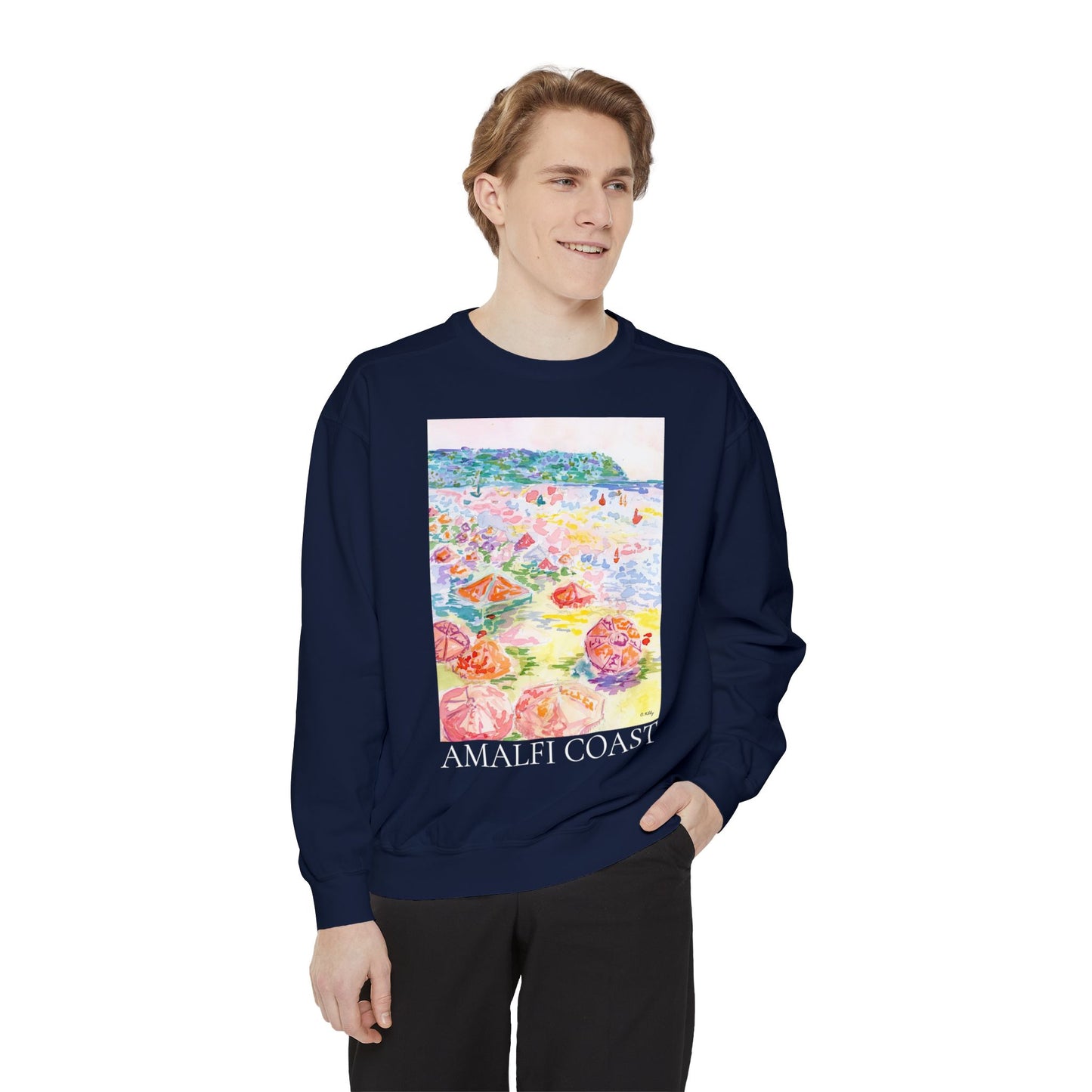 Amalfi Coast Unisex Garment-Dyed Sweatshirt