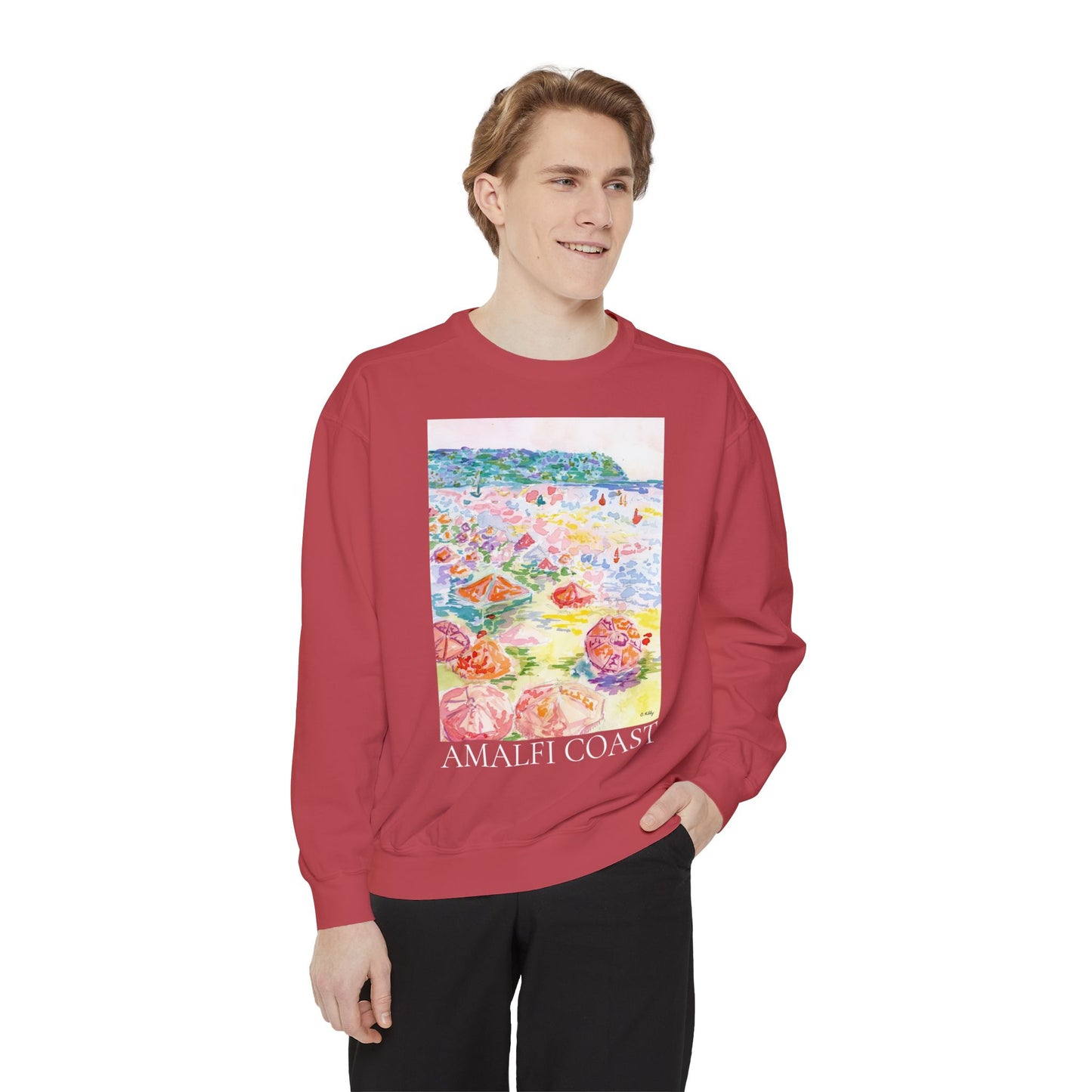 Amalfi Coast Unisex Garment-Dyed Sweatshirt