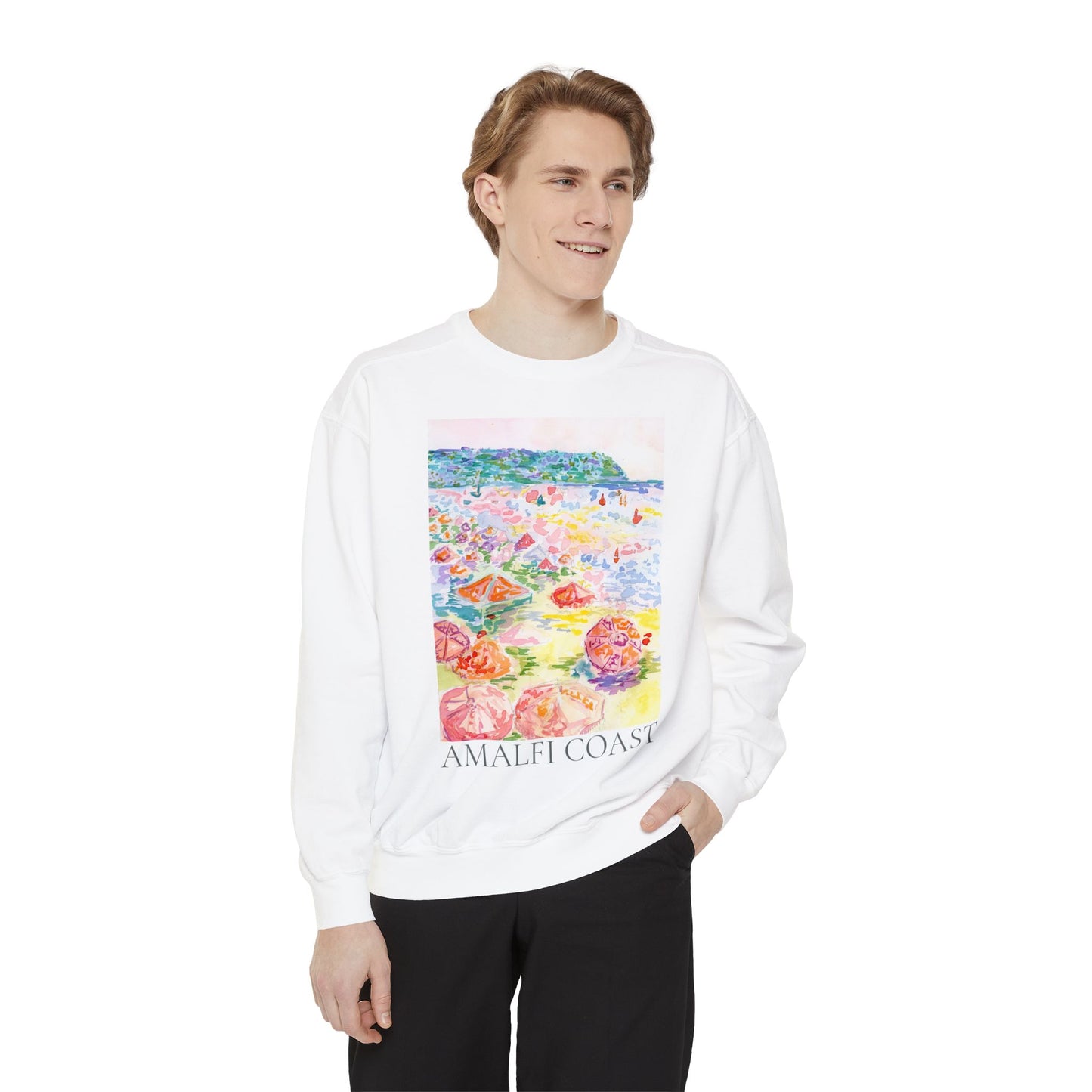 Amalfi Coast Unisex Garment-Dyed Sweatshirt