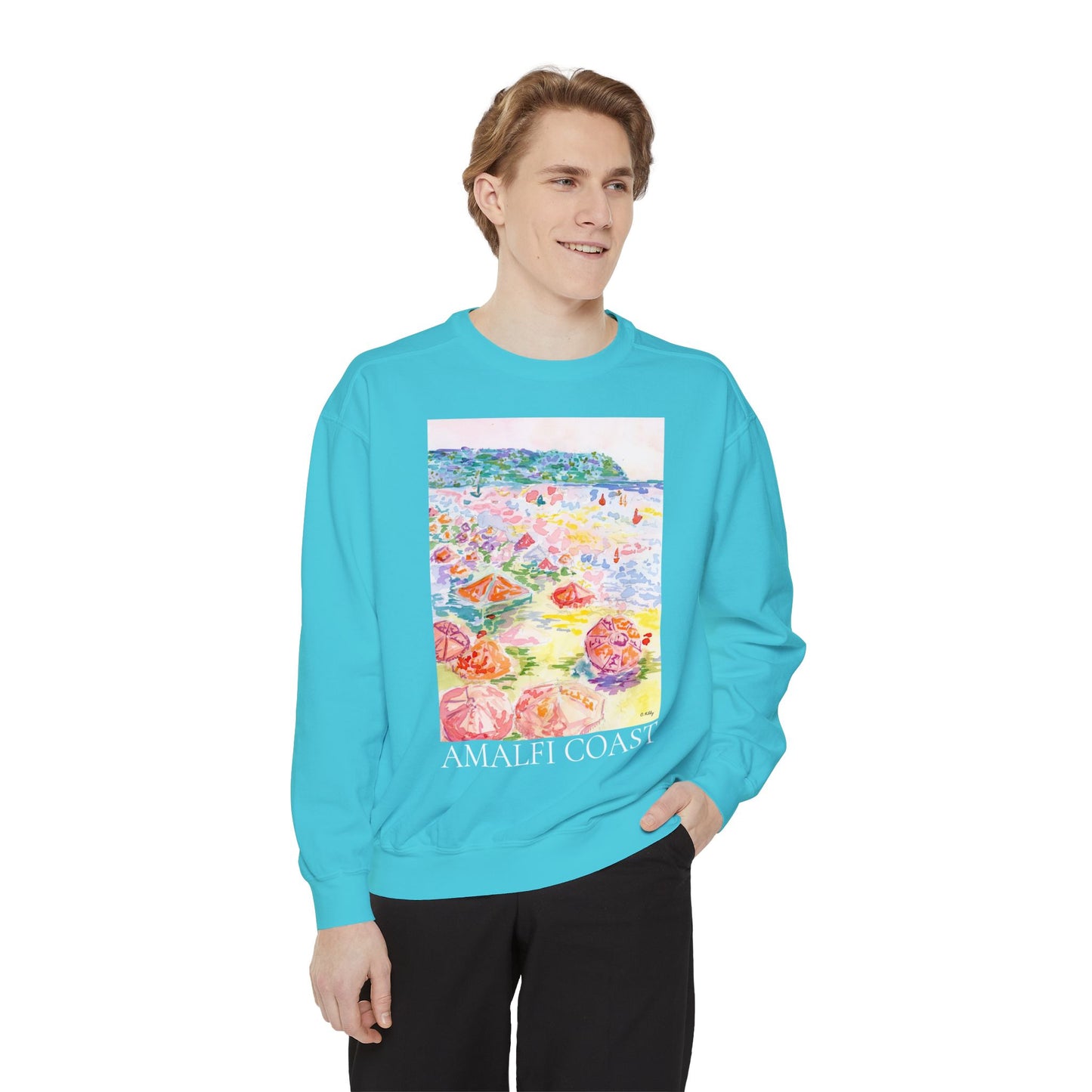 Amalfi Coast Unisex Garment-Dyed Sweatshirt