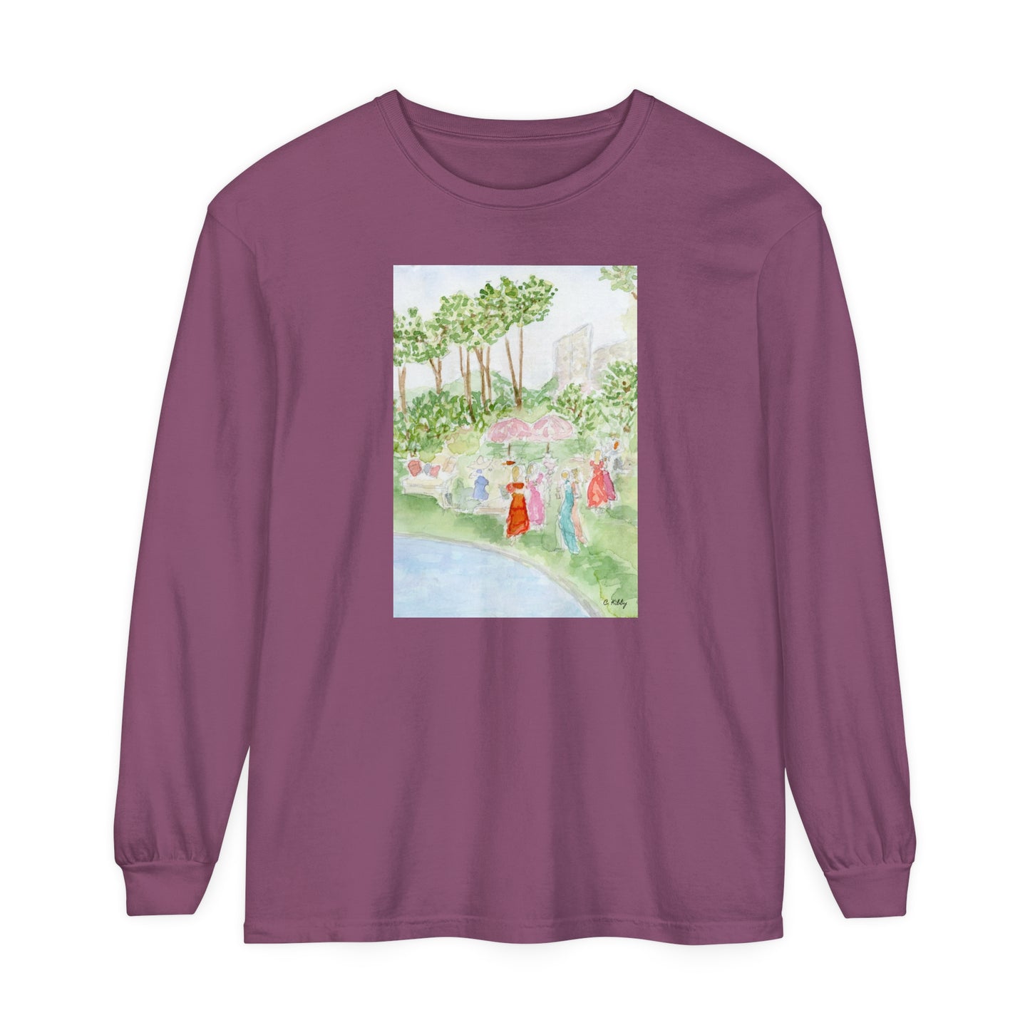 Soiree Garment-dyed Long Sleeve T-Shirt