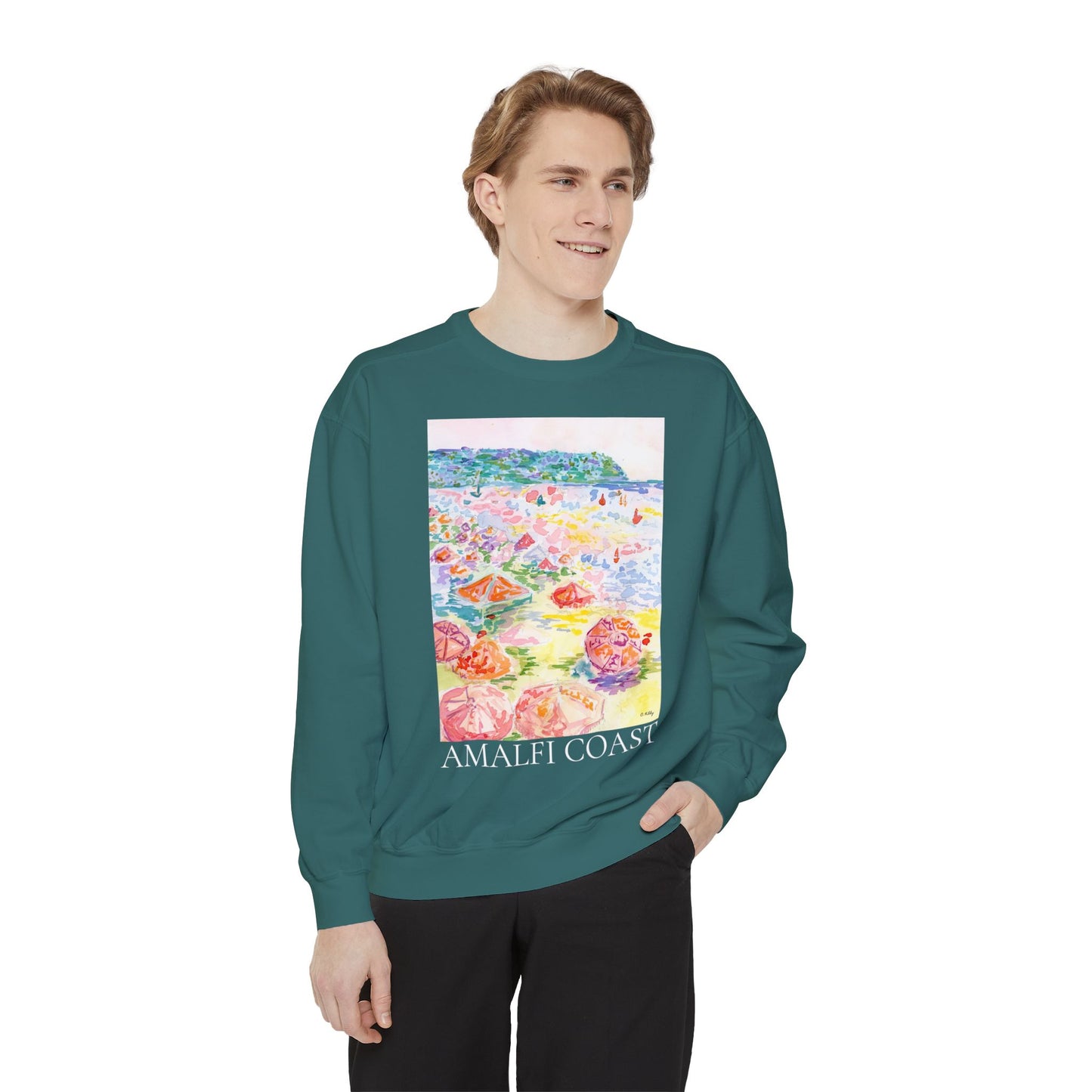 Amalfi Coast Unisex Garment-Dyed Sweatshirt