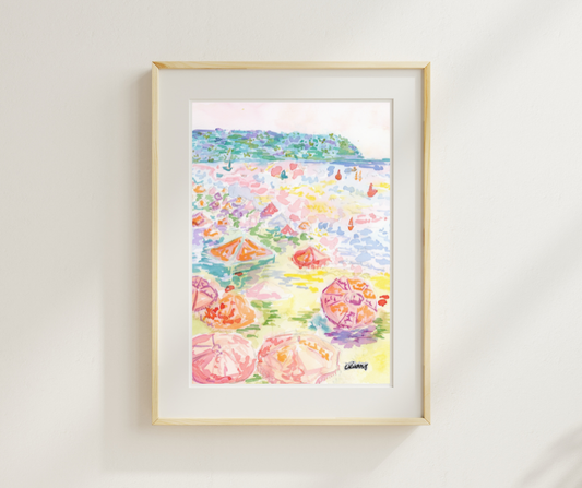 Salty, Fine Art Print of the Beach in Positano, Italy