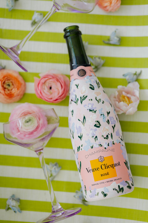 Custom Hand Painted Champagne Bottle — OK only