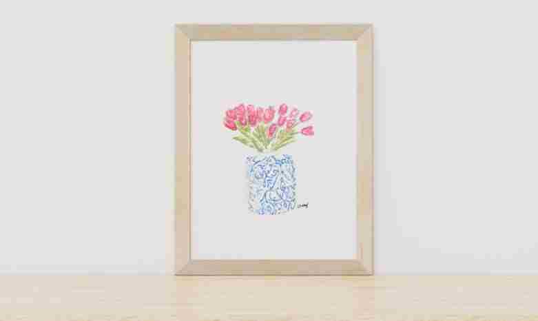 Tulips in Ginger Jar Digital Download