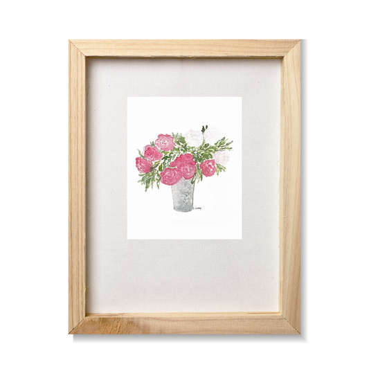 Peonies in Metal Vase Digital Download