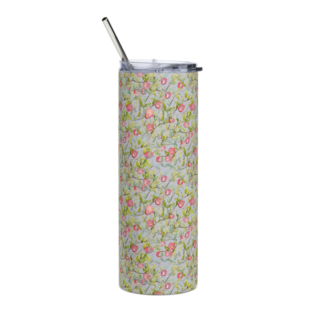 Lemon printed stainless steel tumbler
