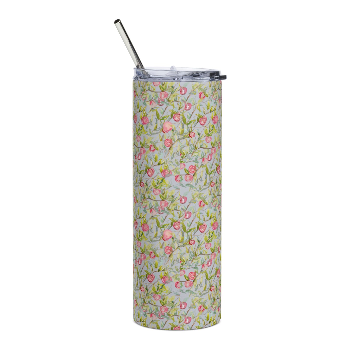 Lemon printed stainless steel tumbler